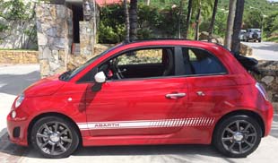 Fiat 500 Abarth st barts rental cars