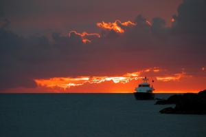 red-sunset-shell-beach
