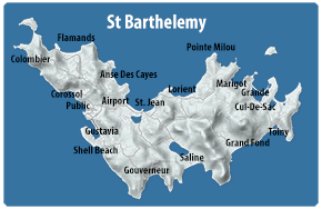 Map of St Barts Regions